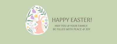 Colorful Easter Egg Facebook cover