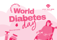 Global Diabetes Fight Postcard Design