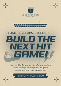 Game Development Course Poster Design