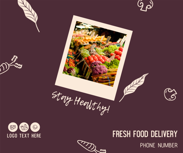 Fresh Food Delivery Facebook Post Design Image Preview