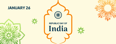 Happy Indian Republic Day Facebook cover Image Preview