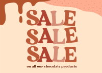 Sweet Chocolate Sale Postcard Design