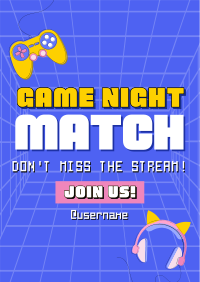 Game Night Match Poster Design