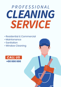 Janitorial Cleaning Poster Design