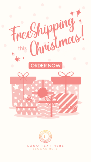 Modern Christmas Free Shipping Instagram story Image Preview