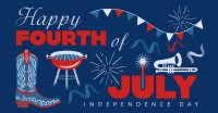 4th of July Illustration Facebook ad Image Preview