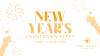 New Year Toast Countdown Facebook event cover Image Preview