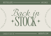 Minimalist Elegant Restock Postcard Design