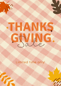Thanksgivings Checker Pattern Poster Design