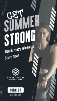 Summer Fitness Workout TikTok Video Image Preview