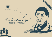 Nelson Mandela  Freedom Day Postcard Image Preview