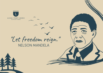 Nelson Mandela  Freedom Day Postcard Image Preview