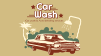 Vintage Carwash Facebook Event Cover Design