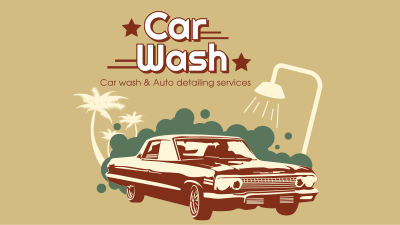 Vintage Carwash Facebook event cover Image Preview