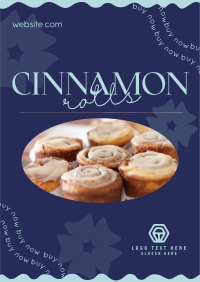 Tasty Cinnamon Rolls Poster Design