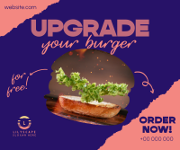 Upgrade your Burger! Facebook post Image Preview