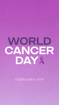 Minimalist World Cancer Day YouTube short Image Preview