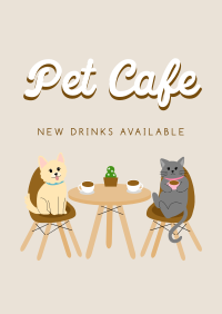 Pet Cafe Free Drink Poster Image Preview