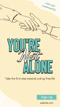 Helping Hand For Sobriety Instagram Story Design