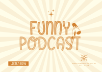 The Silly Podcast Show Postcard Design