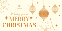 Christmas Decorative  Ornaments Twitter Post Design