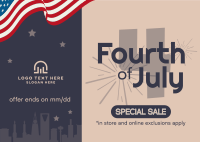 Fourth of July Promo Postcard Image Preview