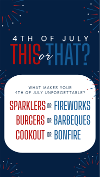 4th of July This or That Facebook story Image Preview