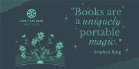 Book Magic Quote Twitter Post Design