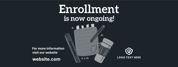 Enrollment Is Now Ongoing Facebook Cover Design Image Preview