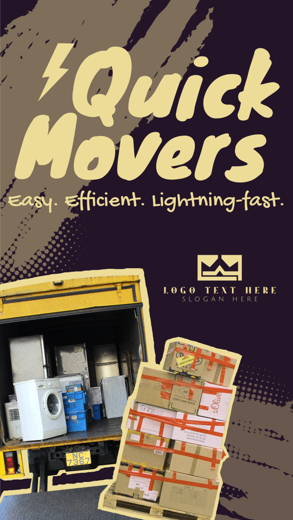 Lightning Fast Movers Instagram Story Design Image Preview