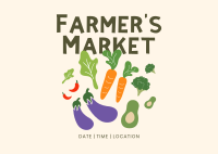 Farmers Market Postcard Design