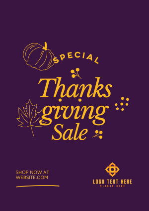 Thanksgiving Sale Poster Image Preview
