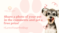 Cute Pet Lover Giveaway Facebook Event Cover Design