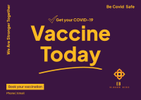 Vaccine Check Postcard Design