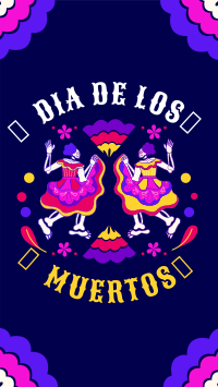 Lets Dance in Dia De Los Muertos Facebook story Image Preview