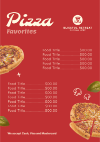 Authentic Pizza Parlour Menu Image Preview