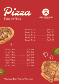 Authentic Pizza Parlour Menu Preview