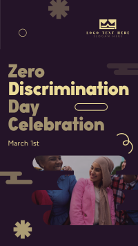 Playful Zero Discrimination Celebration Facebook Story Design