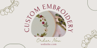 Embroidery Order Twitter post Image Preview