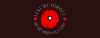 Lest We Forget Facebook Cover Design