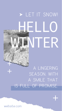 Hello Winter YouTube Short Design