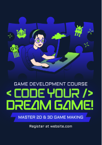 Game Making Course Flyer Image Preview