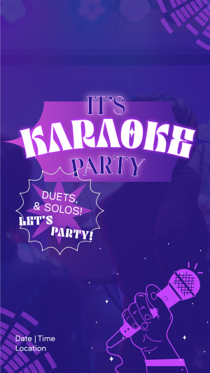 Karaoke Party Nights Facebook story Image Preview
