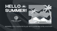 Minimalist Summer Greeting Facebook Event Cover Preview