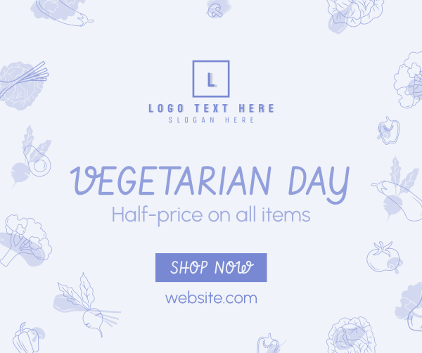 Vegetarian Day Sale Facebook Post Design