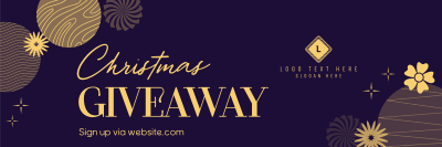 Abstract Christmas Giveaway Twitter header (cover) Image Preview