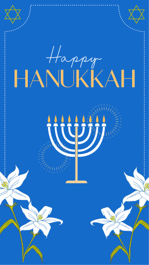 Hanukkah Lilies Instagram story Image Preview