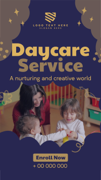 Cloudy Daycare Service Facebook story Image Preview