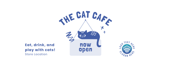 Cat Cafe Facebook Cover Design Image Preview