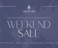 Minimalist Weekend Sale Facebook Post Design